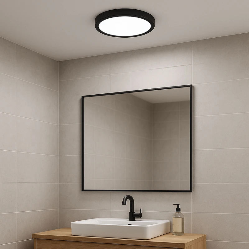 Image of EGLO Eglo Fueva 6-Z Smart Control RGB IP44 Plastic Ceiling Light, 27.8cm Black One Size Unisex 9008606330492