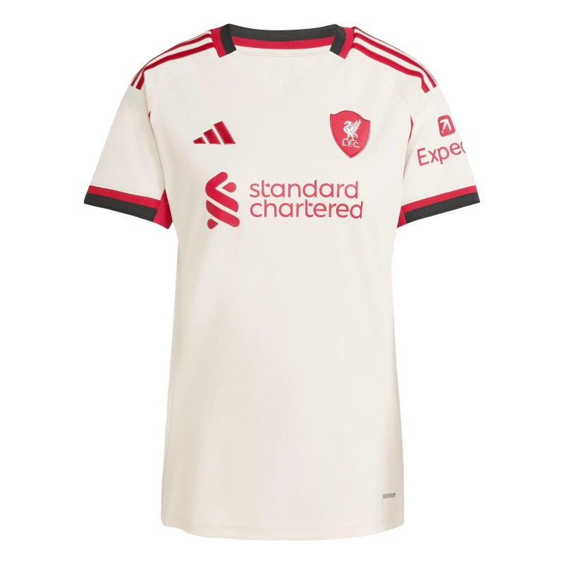 Image of adidas Liverpool Away Shirt 2025 2026 Womens White female 14 (L)