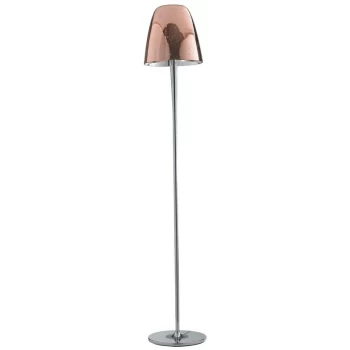 Image of Fan Europe Ares - Dome Floor Lamp with Glass Shade, Bronze, Chrome, E14