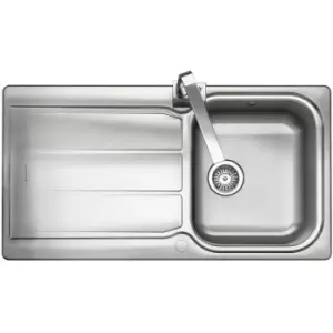 Image of Rangemaster - Glendale Kitchen Sink Single Bowl Stainless Steel Inset Waste Kit