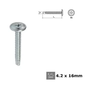 Image of Moderix Self Tapping Screw PH Head Selfdrilling Screw with Flat Washer - Size 4.