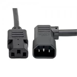 Image of Tripp Lite Heavy Duty Pdu Power Cord C13 To Left Angle C14 15a 250v 14