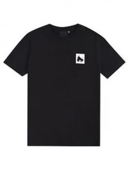 Image of Money Money Boys Short Sleeve Block Ape T-Shirt, Black, Size 7-8 Years