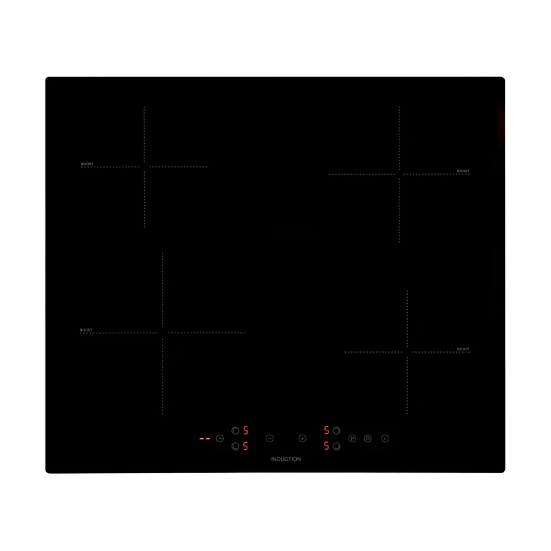 Image of Willow 60cm Induction Ceramic Hob Touch Control 4 Zones, 13 Amp Plug Black