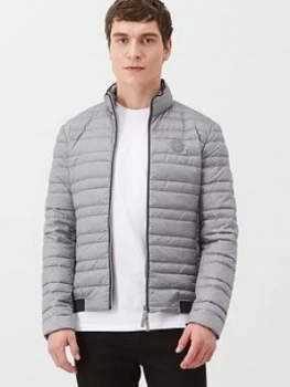Image of Armani Exchange Padded Down Jacket Heather Grey Size S Men