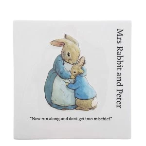 Image of Mrs Rabbit and Peter Decorative Wall Plaque