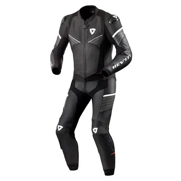 Image of REV'IT! Combi Beta Two Piece Suit Black White Size 48