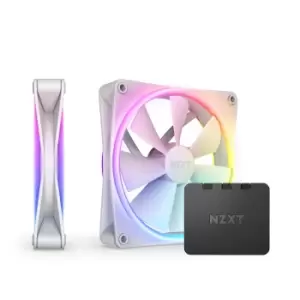 Image of NZXT 140mm F-Series RGB DUO Fan Twin Pack White RF-D14DF-W1 retail...