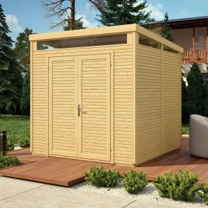 Image of Rowlinson 8 x 8 Pent Security Shed - Unpainted Natural