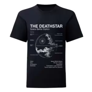 Image of Star Wars Unisex Adult Death Star T-Shirt (S) (Black)