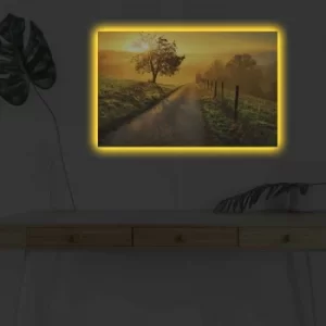 Image of 4570DHDACT-005 Multicolor Decorative LED Lighted Canvas Painting