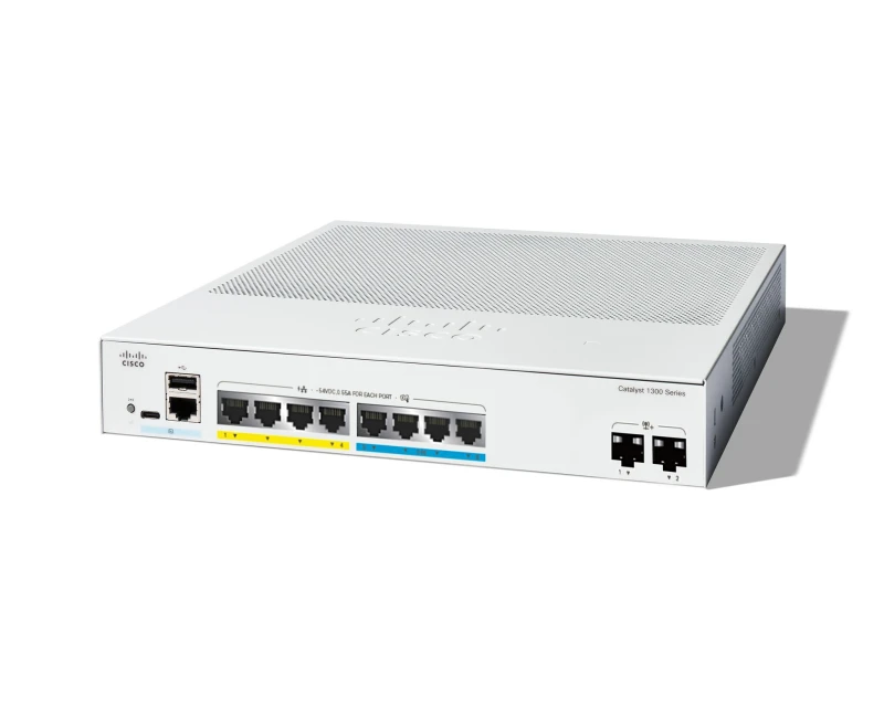 Image of Cisco Cisco Catalyst C1300-8MGP-2X network switch Managed L2/L3 Gigabit Ethernet (10/100/1000) Power over Ethernet (PoE) Grey C1300-8MGP-2X