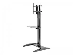 Image of Peerless Flat Panel Stand With Tinted Glass Shelf For 32" To 65 In