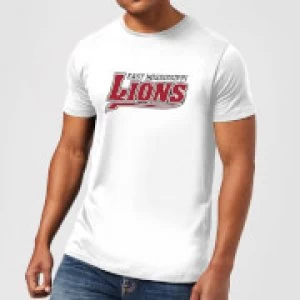 Image of East Mississippi Community College Lions Script Logo Mens T-Shirt - White - S