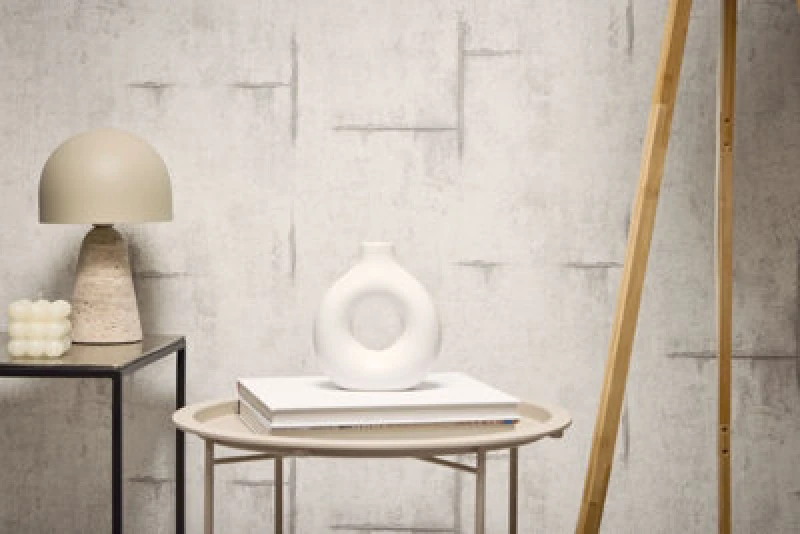 Image of As Creation Bricoflor Non-Woven Wallpaper, Concrete Wallpaper In Grey, White - 10,05 X 0,53 M