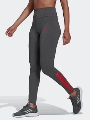 Image of adidas Sport Inspired Loungewear Essentials High-waisted Logo Leggings, Grey, Size 2Xs, Women
