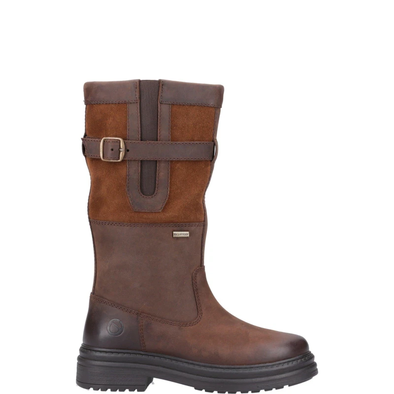 Image of Cotswold Womens Broadwell Zip Up Waterproof Country Boots - UK 3 Brown female GDE2802BRO3