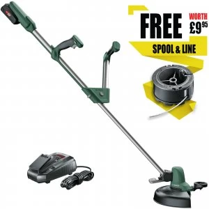 Image of Bosch UNIVERSALGRASSCUT 18-260 18v Cordless Grass Trimmer 260mm 1 x 2ah Li-ion Charger