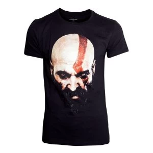 Image of God of War - Kratos Face Mens Small T-Shirt - Black