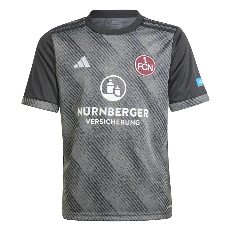 Image of adidas Nurnberg Third Shirt 2024 2025 Juniors Team Dark Grey unisex 7-8 Years
