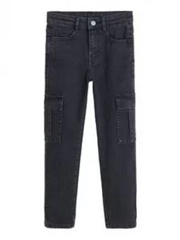 Image of Mango Boys Cargo Jeans - Charcoal