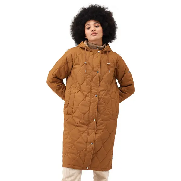 Image of Regatta Womens Jaycee Padded Insulated Hooded Jacket Coat 10 - Bust 34' (86cm) Rubber RWN254-RKV-10