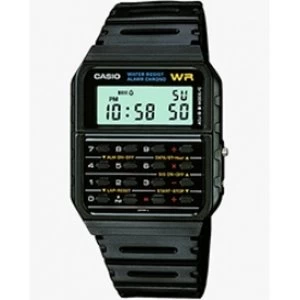 Image of Casio Unisex Quartz Watch with Grey Dial Digital Display and Black Resin Strap CA-53W-1ER