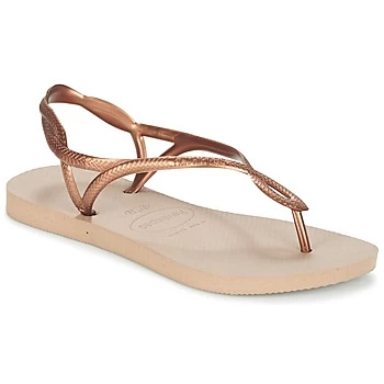 Image of Havaianas LUNA womens Flip flops / Sandals (Shoes) in Gold