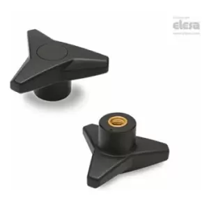 Image of Elesa - Three-arm knob-VB.839/80 B-M12-C4 Yellow