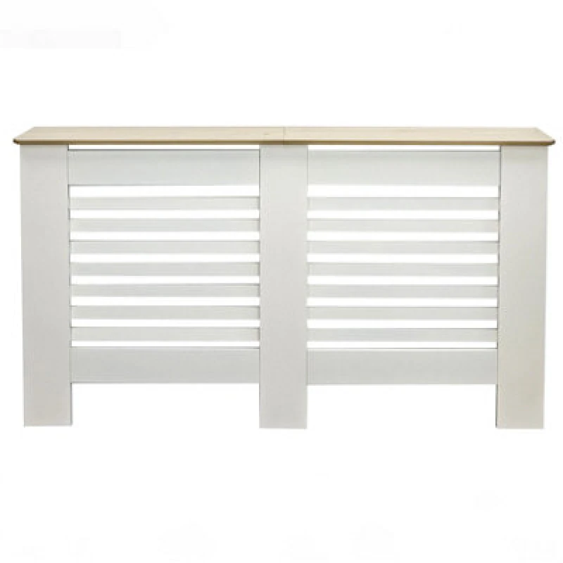 Image of OHS OHS Wooden Radiator Cover Side Board Shelf Modern Hallway Furniture in Cream Cream One Size Unisex 5027434213221