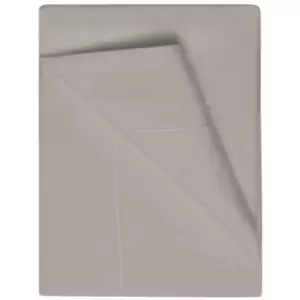 Image of Belledorm 400 Thread Count Egyptian Cotton Flat Sheet (Single) (Pewter) - Pewter