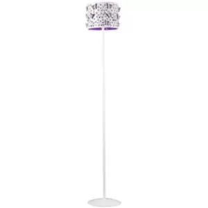 Image of Onli Titilla Childrens Floor Lamp With Shade, White, Purple