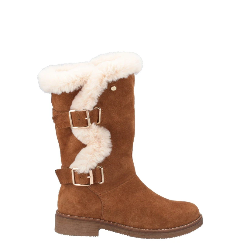 Image of Hush Puppies Megan Ladies Mid Boots Brown female 3 (36)