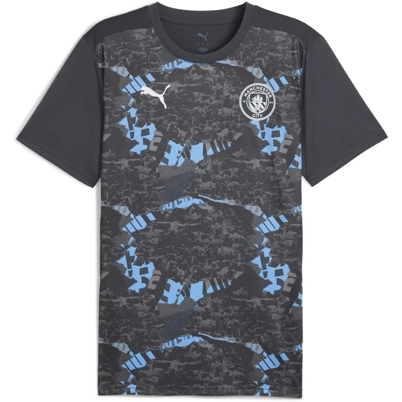 Image of Puma Manchester City Pre Match Shirt 2024 2025 Adults Grey Cool/Grey male S