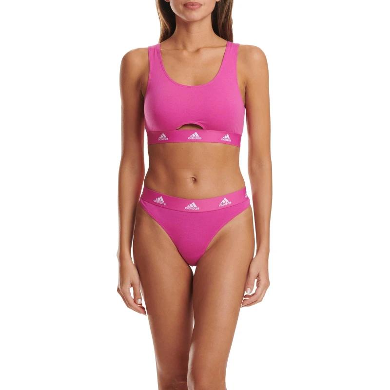 Image of adidas Active Comfort Cotton Scoop Bralette - Pink Pink 8