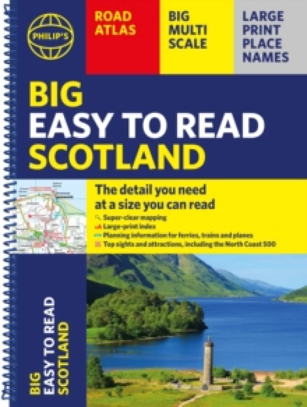 Image of Philip's Big Easy to Read Scotland Road Atlas (Spiral A3) : All the detail you need at a size you can read Spiral bound