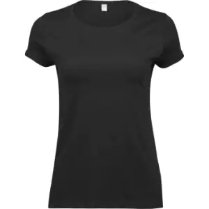 Image of Tee Jays Womens/Ladies Roll-Up T-Shirt (M) (Black)