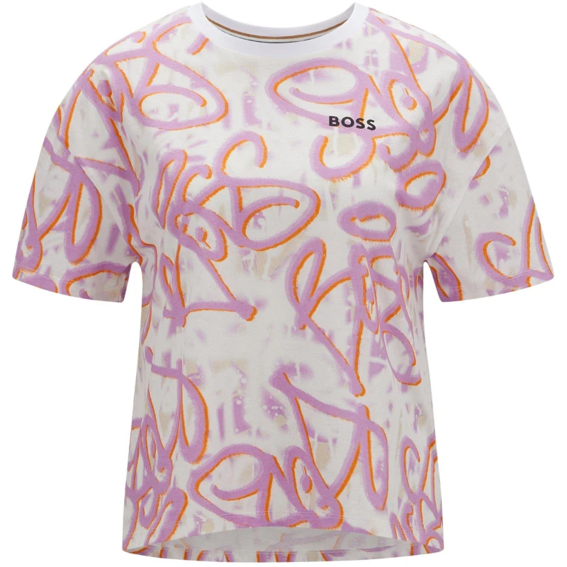 Image of Boss Womens Elowa Regular Fit T-Shirt Open Misc female 8 (S)