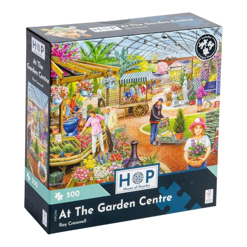 Image of The House Of Puzzles At The Garden Centre 500 Piece Jigsaw Puzzle Multicolor Unisex 500 Piece