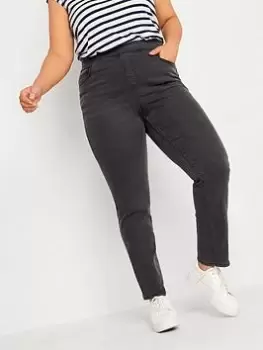 Image of Yours Washed Black Low Rise Jeggings, Black, Size 30-32, Women