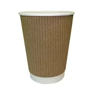 Image of Cup 12oz Kraft Ripple Pack of 500 NU903002 NC58479