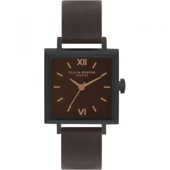 Image of Square Dials Black & Rose Watch