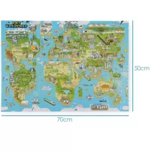 Image of Bopster 8-bit World Map Pixel Jigsaw Puzzle 1000Pcs