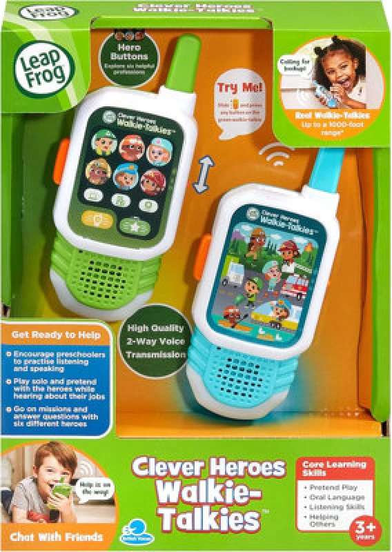 Image of Kids Walkie Talkies Two Way Radios Interactive Educational Lights Leapfrog Heroe