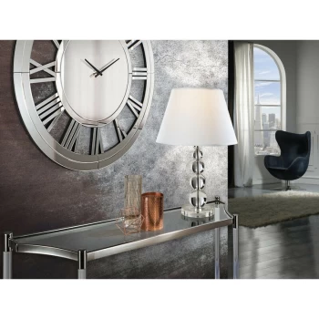 Image of Schuller Mercury - Table Lamp with Shades Round Tapered, Chrome, Silver, 1x E27