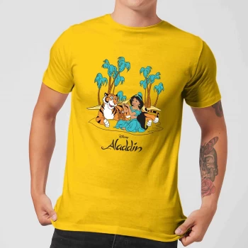 Image of Disney Aladdin Princess Jasmine Mens T-Shirt - Yellow - M
