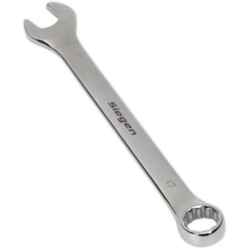 Image of Loops Hardened Steel Combination Spanner - 17mm - Polished Chrome Vanadium Wrench Metallics