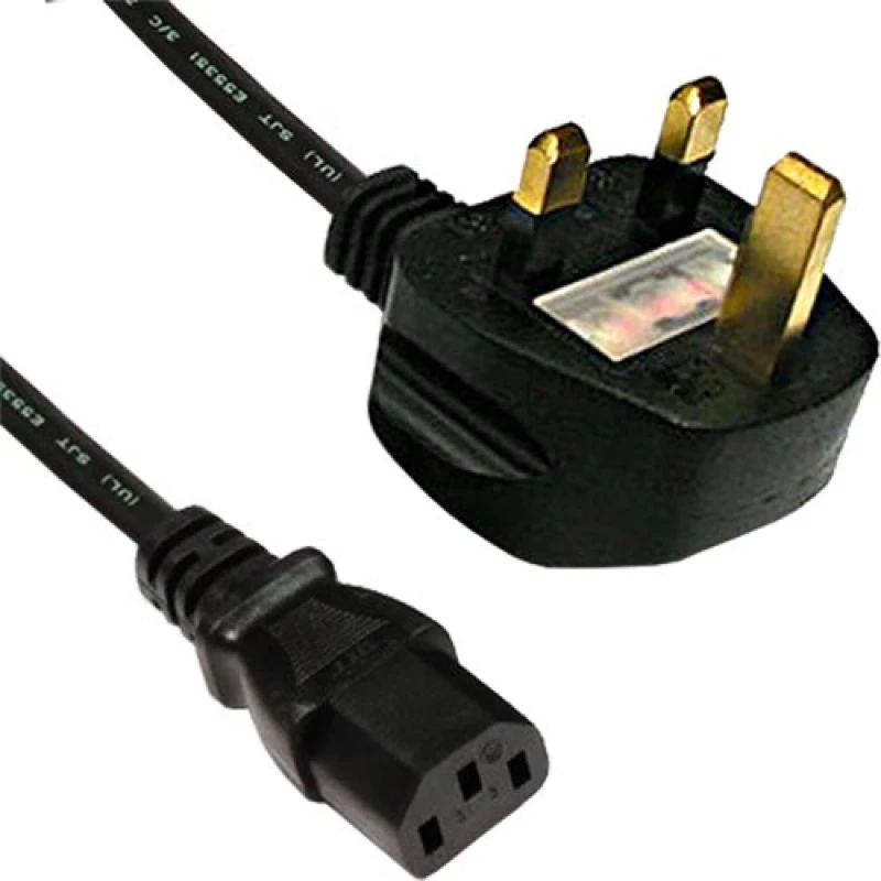 Image of Cablenet 2m UK (5 Amp) - IEC C13 Black PVC 0.75mm Power Leads