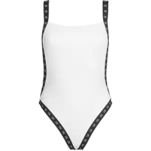 Image of Calvin Klein High Leg Swimsuit - White