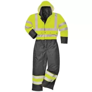 Image of Oxford Weave 300D Class 3 Hi Vis Contrast Overall Yellow / Black S
